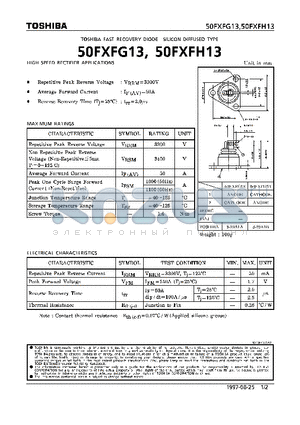 50FXFG13 datasheet - FAST RECOVERY DIODE (HIGH SPEED RECTIFIER APPLICATIONS)