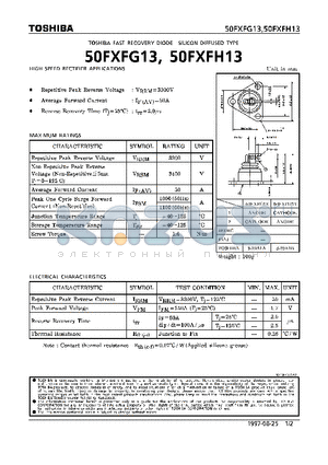 50FXFH13 datasheet - FAST RECOVERY DIODE (HIGH SPEED RECTIFIER APPLICATIONS)