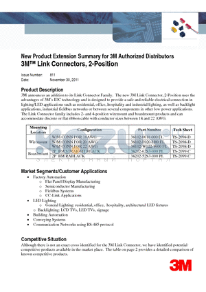 38202-52S3-000PL datasheet - 3M Link Connectors, 2-Position