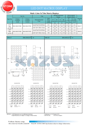 BM-20EG57ND datasheet - LED DOT MATRIX DISPLAY