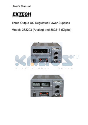 382213 datasheet - Three Output DC Regulated Power Supplies
