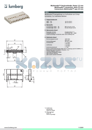 382308 datasheet - Multimodul-Steckverbinder, Raster 2,5 mm