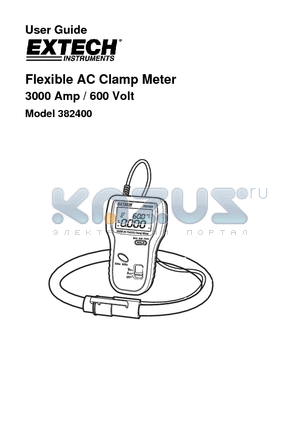 382400 datasheet - Flexible AC Clamp Meter 3000 Amp / 600 Volt