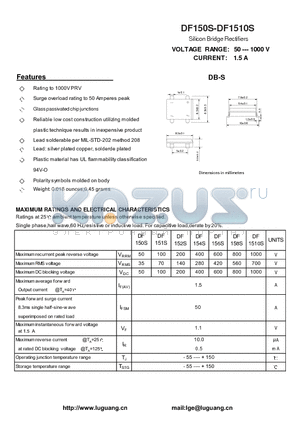 DF158S datasheet - Silicon Bridge Rectifiers