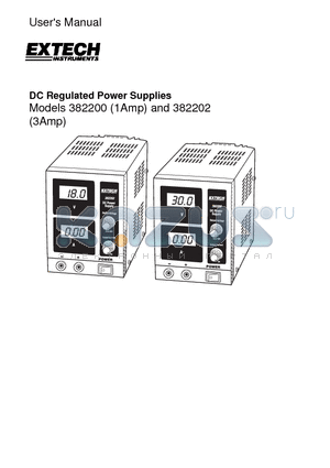 382200 datasheet - DC Regulated Power Supplies