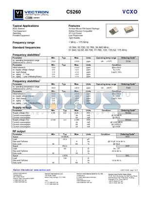 C5260 datasheet - Surface Mount FR4 based Package