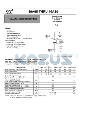 10A10 datasheet - 10.0 AMPS. SILICON RECTIFIERS