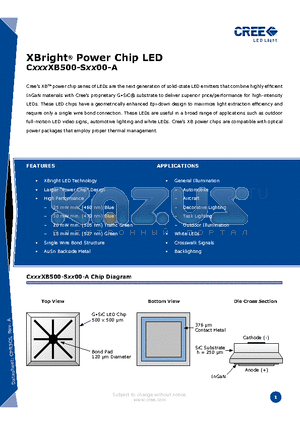 C527XB500-S1500-A datasheet - XBright^ Power Chip LED