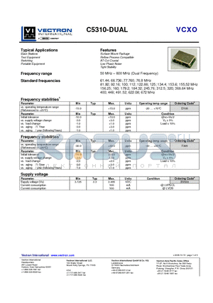 C5310-DUAL datasheet - Surface Mount Package