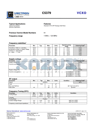 C5379 datasheet - Standard 4-Pin DIP Package (Half Size)