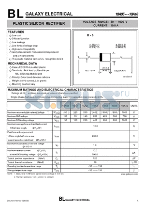 10A2 datasheet - PLASTIC SILICON RECTIFIER