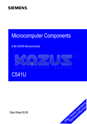C541U datasheet - 8 BIT CMOS MICROCONTROLLER
