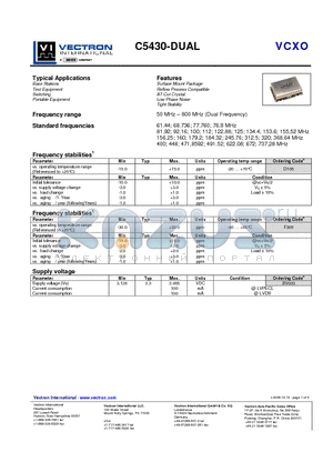 C5430-DUAL datasheet - Surface Mount Package