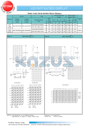 BM-40EG58MD datasheet - LED DOT MATRIX DISPLAY