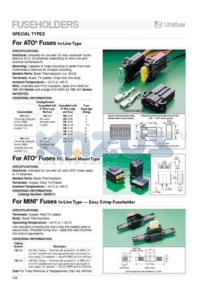 01530002 datasheet - For ATO  Fuses In-Line Type