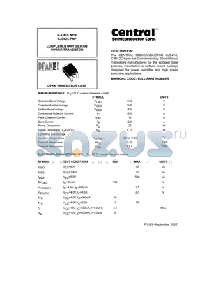 CJD42CPNP datasheet - COMPLEMENTARY SILICON POWER TRANSISTOR