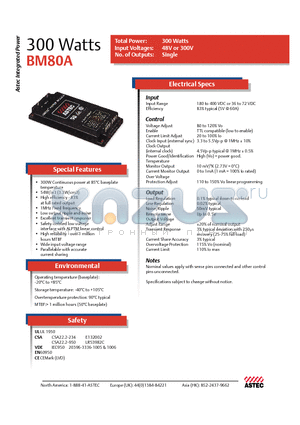 BM80A datasheet - 300 Watts