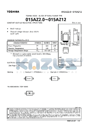 015AZ10X datasheet - Diode Silicon Epitaxial Planar Type