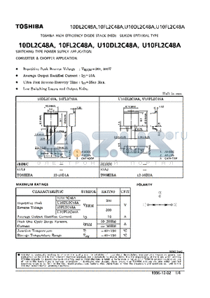 10DL2C48A datasheet - DIODE STACK (SWITCHING TYPE POWER SUPPLY APPLICATION. CONVERTER & CHOPPER APPLICATION.)
