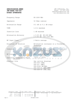 50R-028 datasheet - ROTARY ATTENUATOR