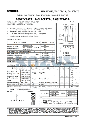 10DL2CZ47A datasheet - DIODE ( SWITCHING TYPE POWER SUPPLY APPLICATION CONVERTER & CHOPPER APPLICATION)