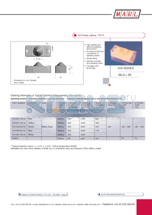 016-997-00-50 datasheet - LED Safety Lighting - VESTA