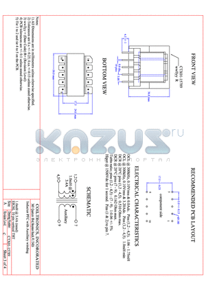 CTX01-15789_1 datasheet - INDUCTOR PFC WITH AUXILIARY WINDING