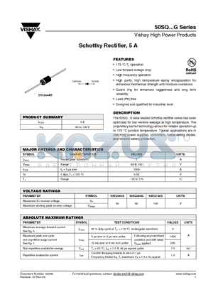 50SQ060G datasheet - Schottky Rectifier, 5 A