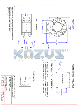 CTX16-17309 datasheet - INDUCTOR, BOOST PFC