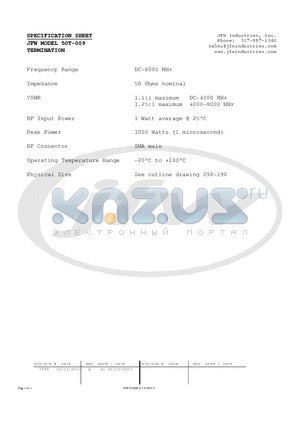 50T-009 datasheet - TERMINATION