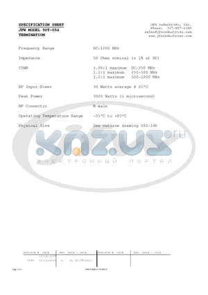 50T-054 datasheet - TERMINATION