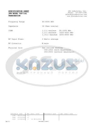 50T-142 datasheet - TERMINATION