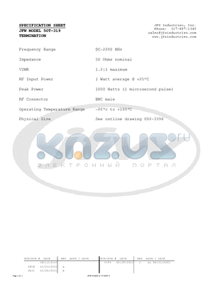 50T-319 datasheet - TERMINATION