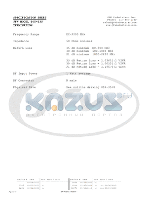 50T-335 datasheet - TERMINATION