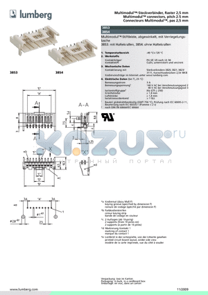 385304 datasheet - Multimodul-Steckverbinder, Raster 2,5 mm