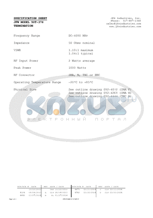 50T-376 datasheet - TERMINATION