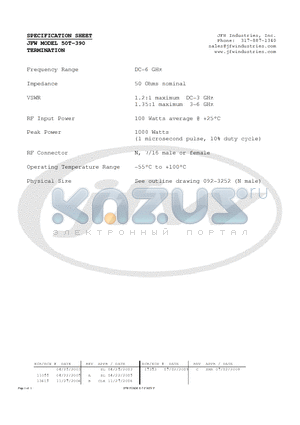 50T-390 datasheet - TERMINATION