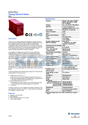 CU1 datasheet - Timing Control Units