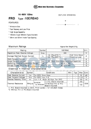 10ERB40 datasheet - Fast Recovery and Low Price Diode