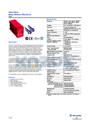 CU2 datasheet - Stop Motion Monitors