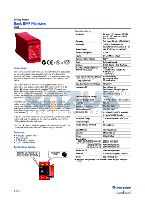 CU3 datasheet - Back EMF Monitors