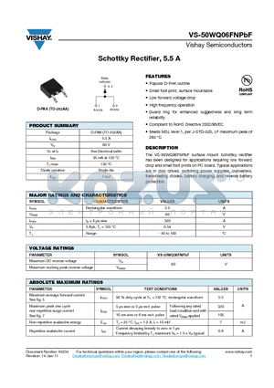 50WQ06FNPBF_11 datasheet - Schottky Rectifier, 5.5 A