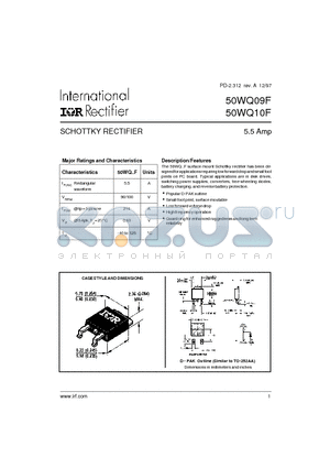 50WQ09F datasheet - SCHOTTKY RECTIFIER