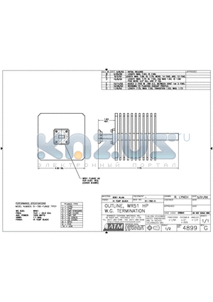 51-760-2 datasheet - OUTLINE, WR51 HP W.G. TERMINATION