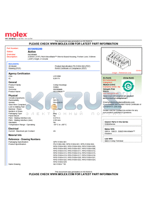 51004-0200 datasheet - 2.00mm (.079