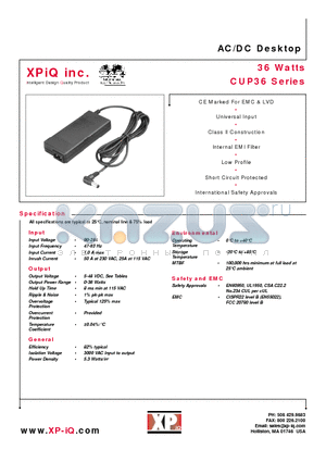 CUP36-12-1 datasheet - AC/DC Desktop