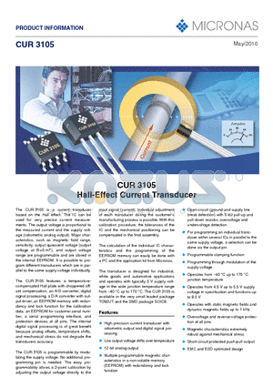 CUR3105 datasheet - Hall-Effect Current Transducer