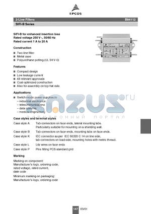 C62122-A132-B91 datasheet - 2-Line Filters