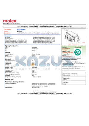 51010-0411 datasheet - 5.00mm (.197