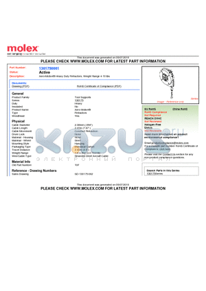 10F datasheet - Aero-Motive Heavy Duty Retractors, Weight Range 4-10 lbs